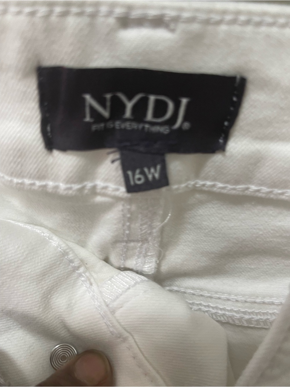 NYDJ White Denim Bermuda Shorts - Picture 2 of 3